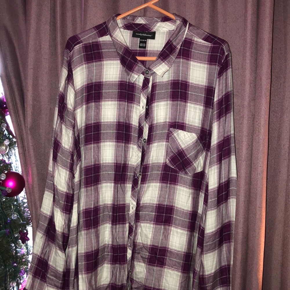 🍁Plaid and lace maternity shirt🍁great for fall